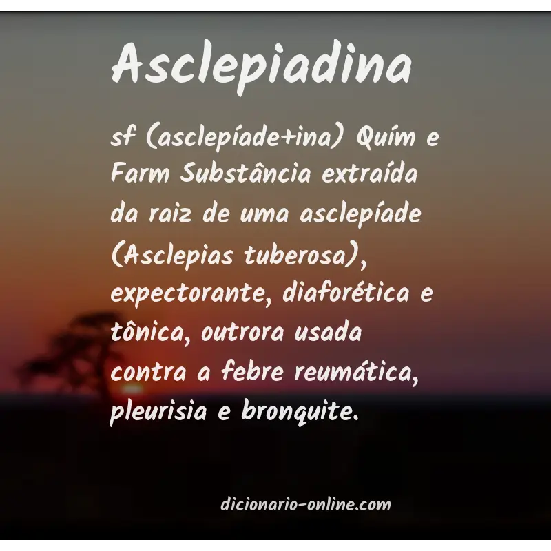 Significado de asclepiadina
