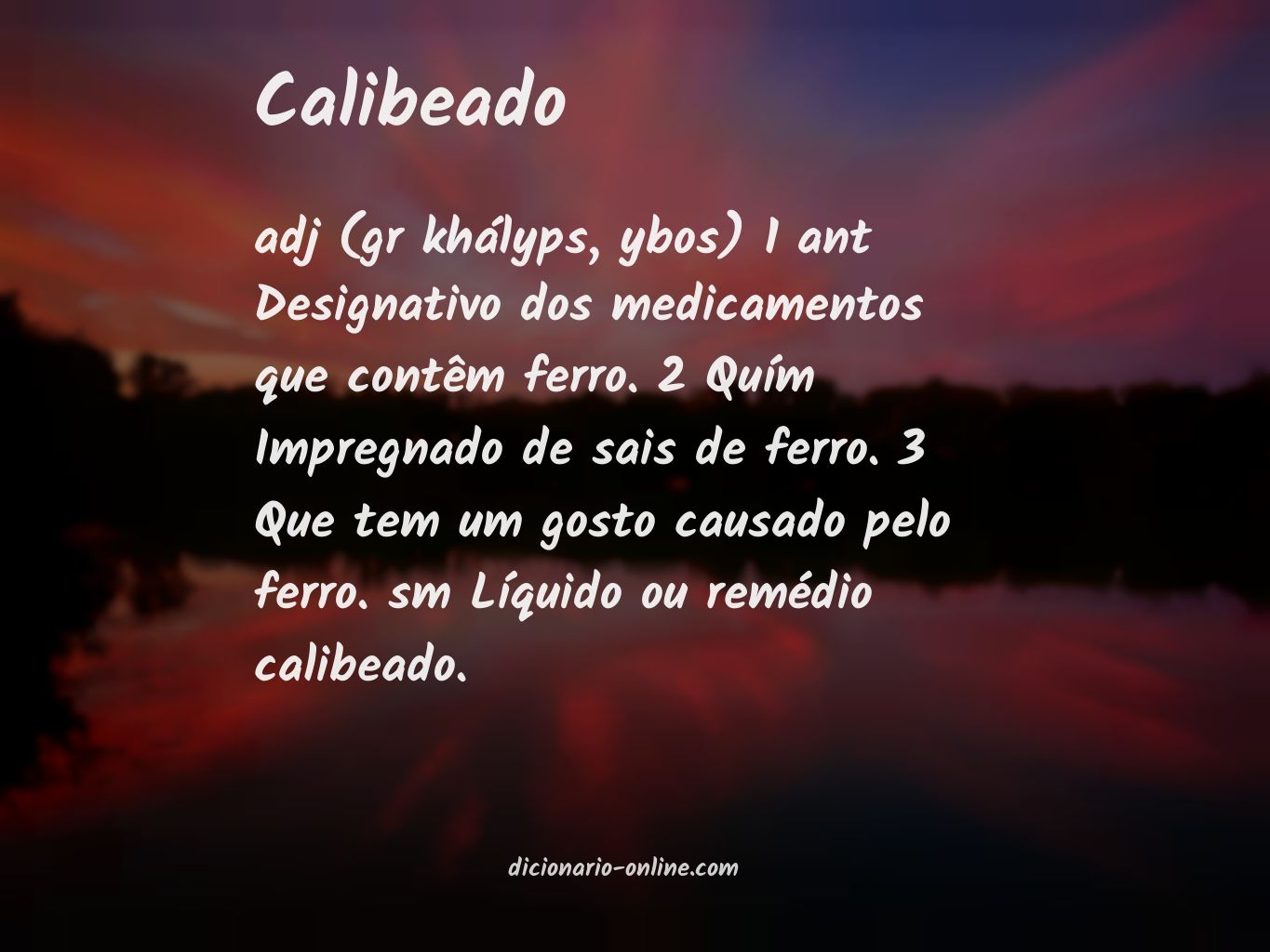 Significado de calibeado