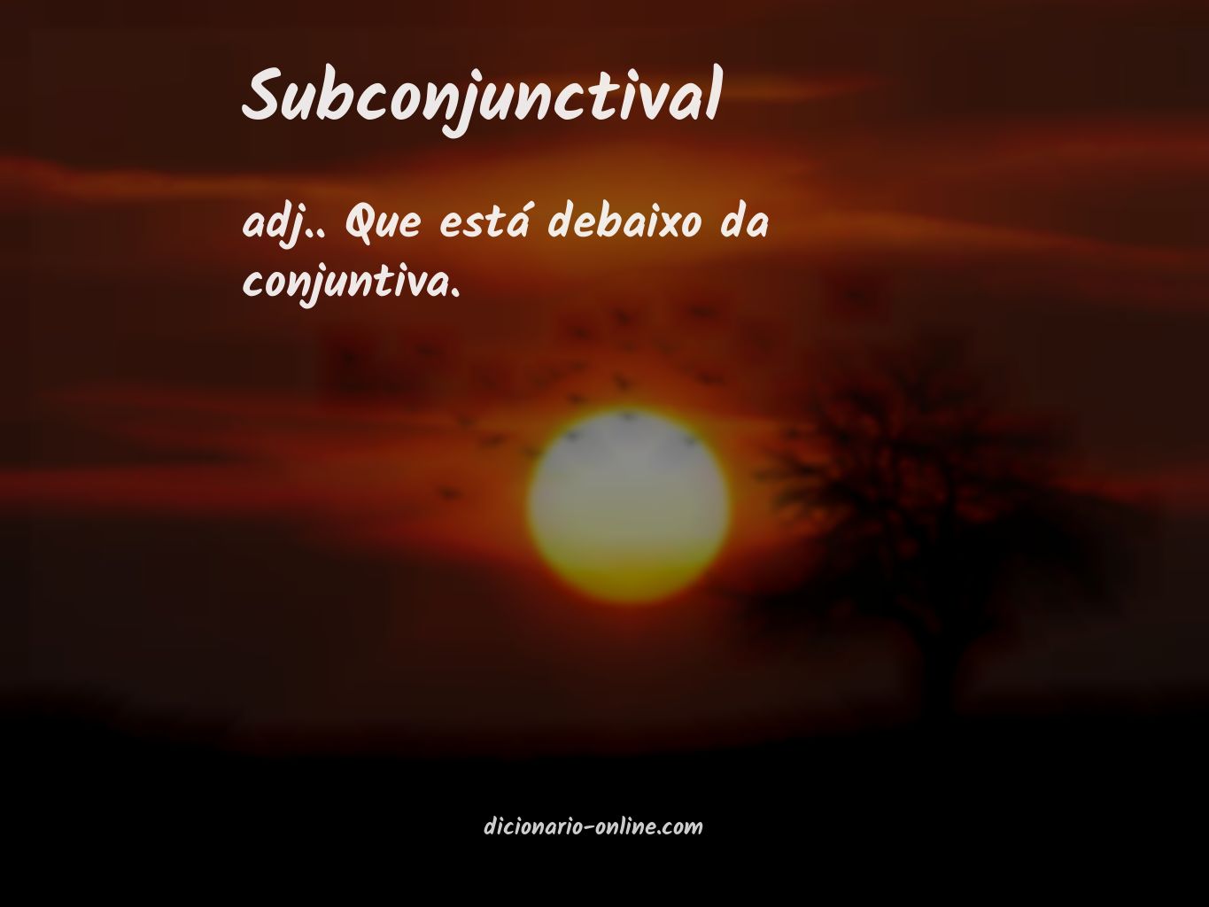 Significado de subconjunctival