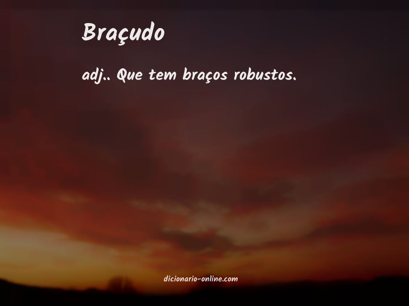 Significado de braçudo