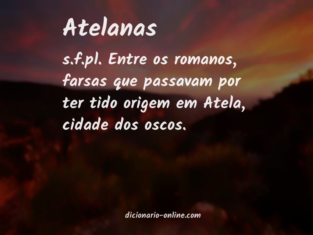 Significado de atelanas