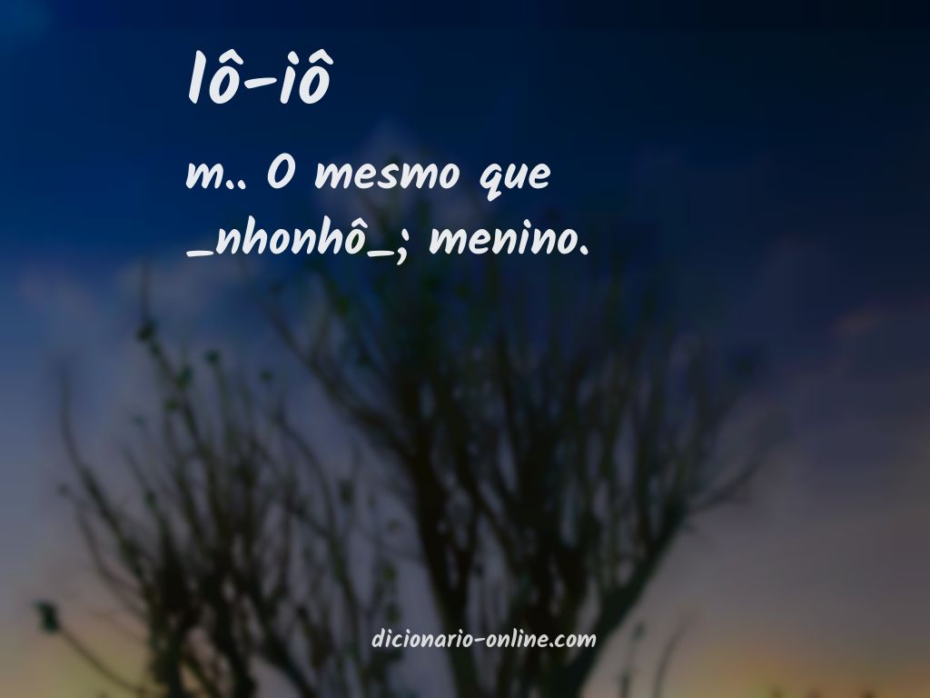 Significado de iô-iô