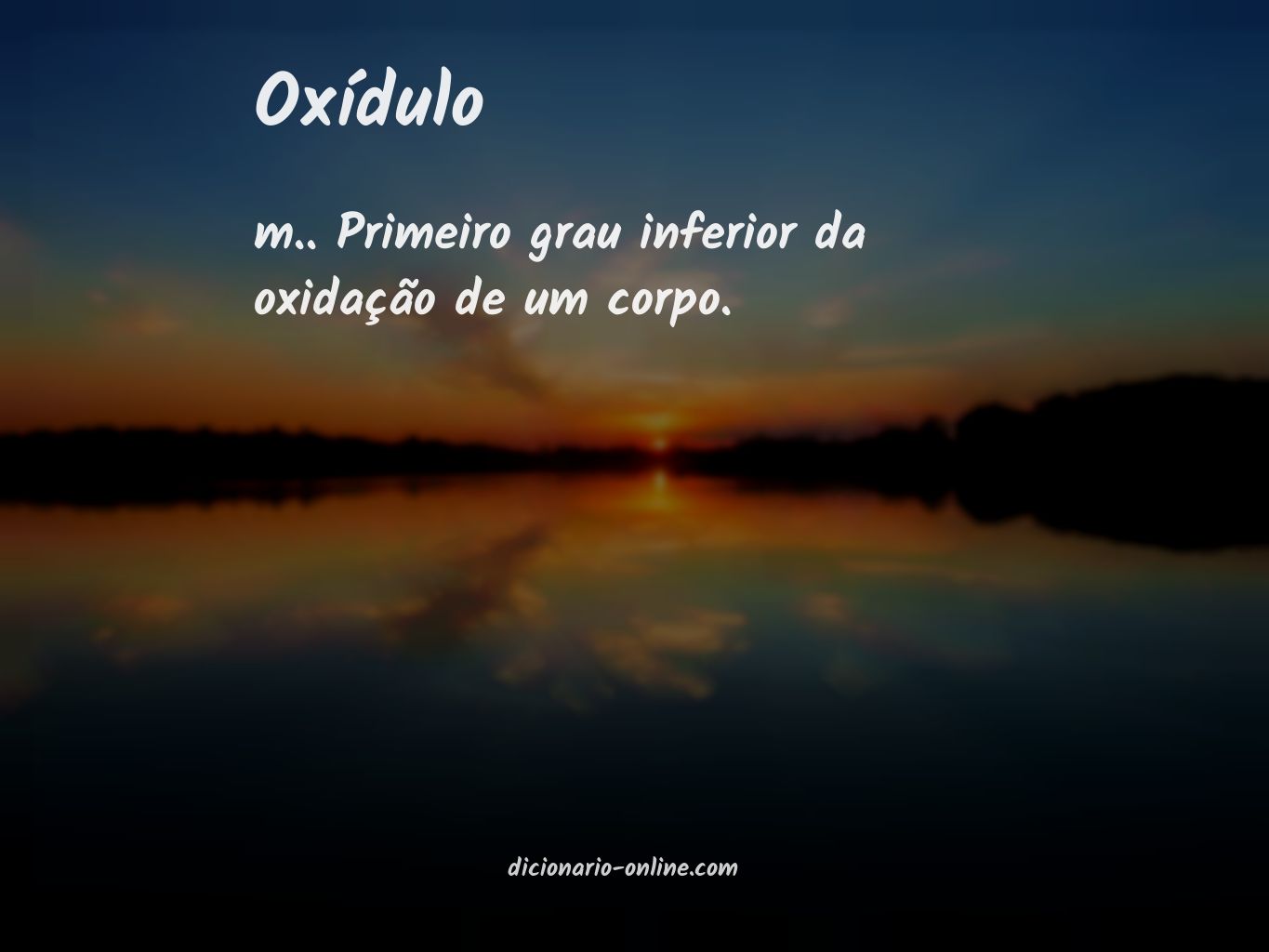 Significado de oxídulo