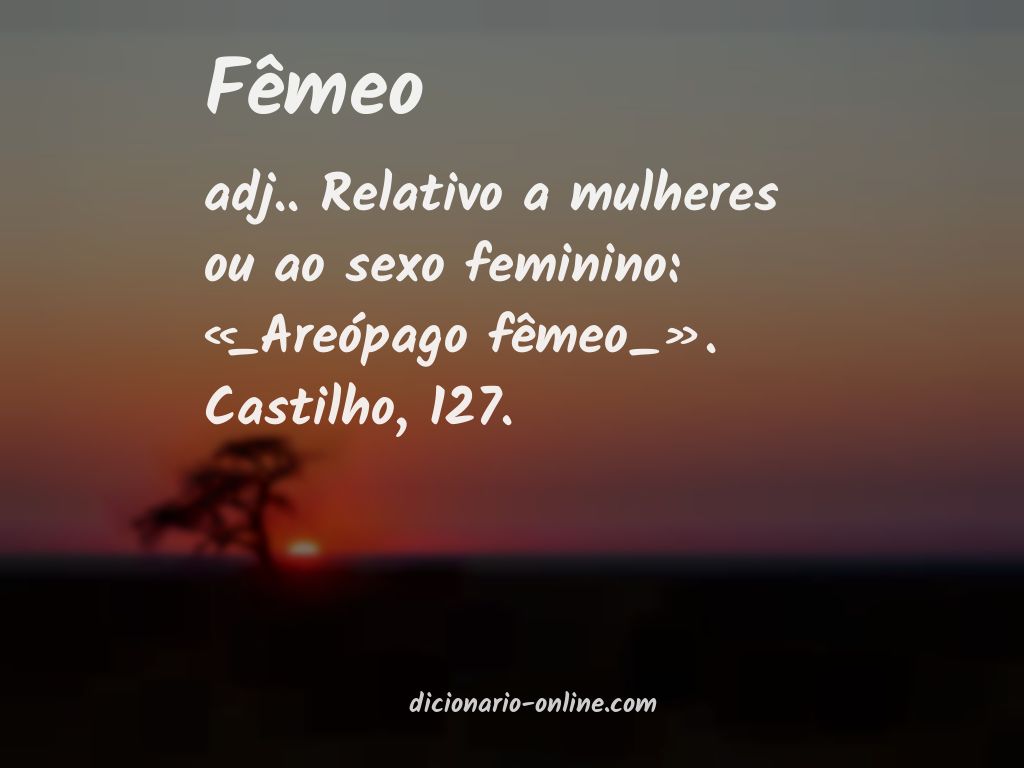 Significado de fêmeo