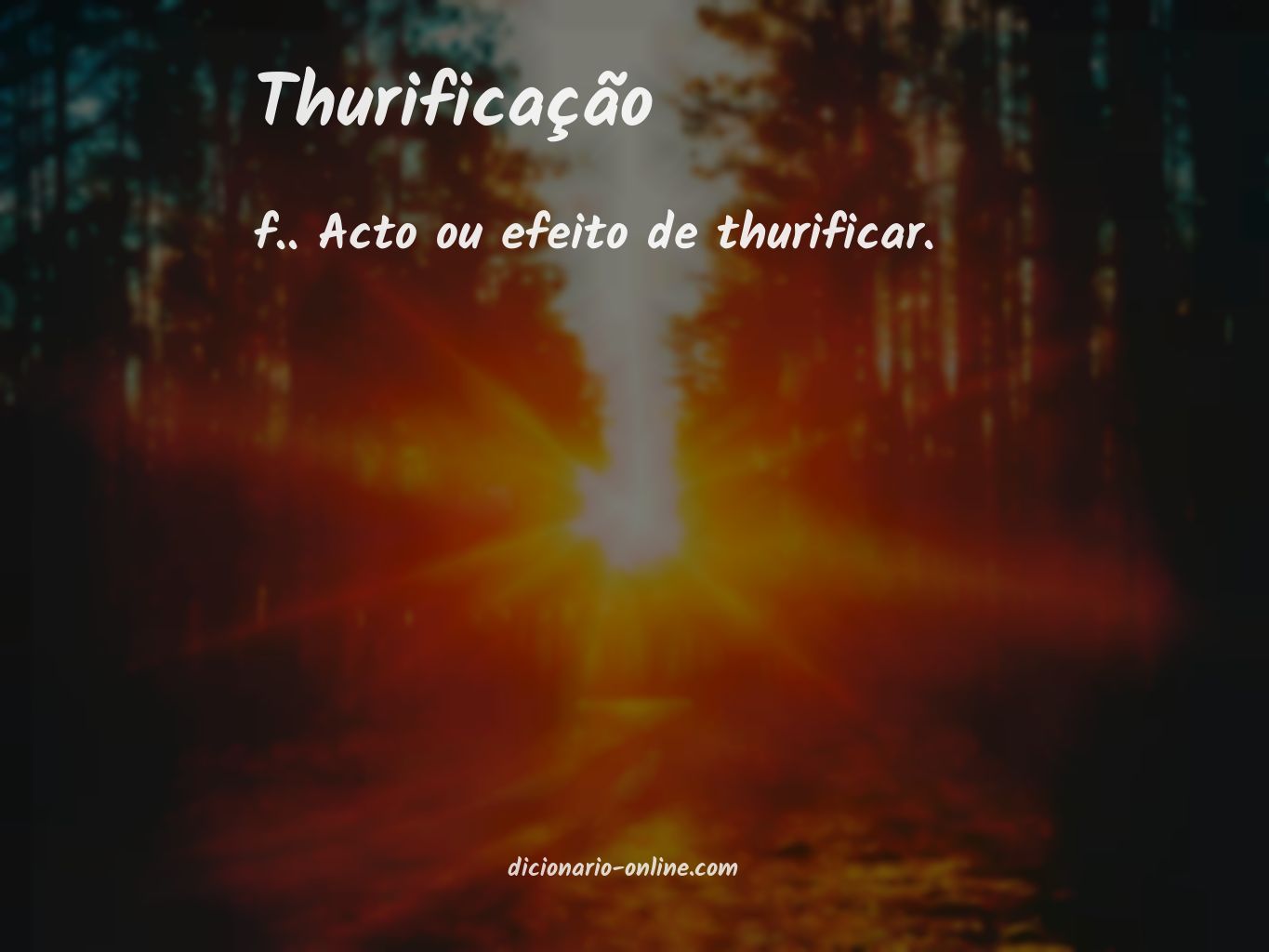 Significado de thurificação