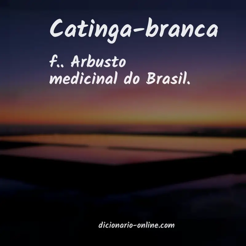 Significado de catinga-branca