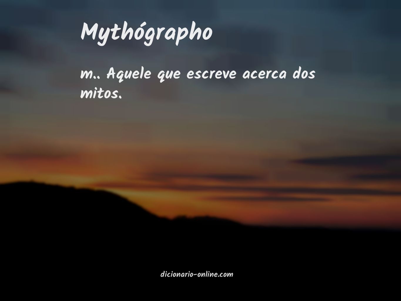 Significado de mythógrapho