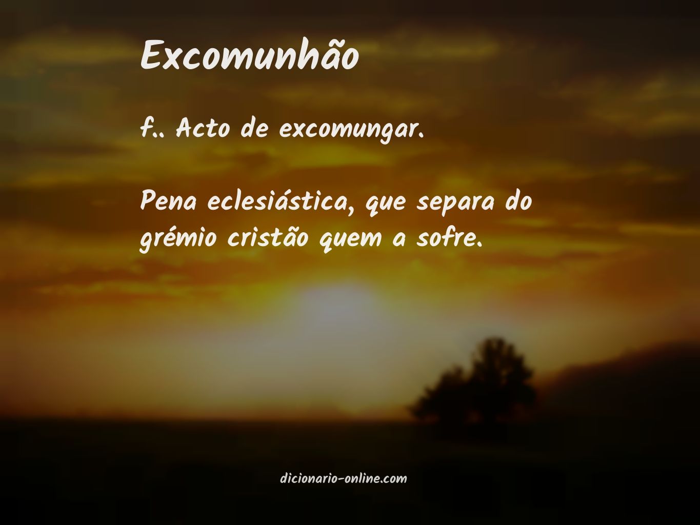 Significado de excomunhão