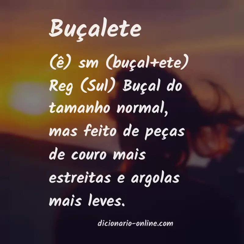 Significado de buçalete