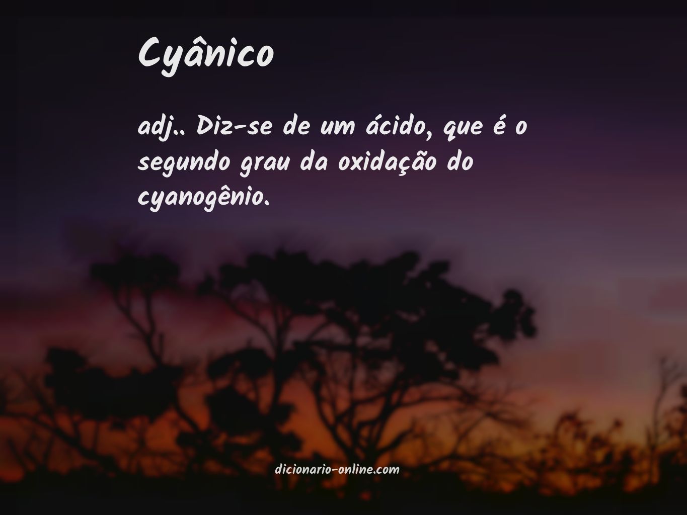 Significado de cyânico