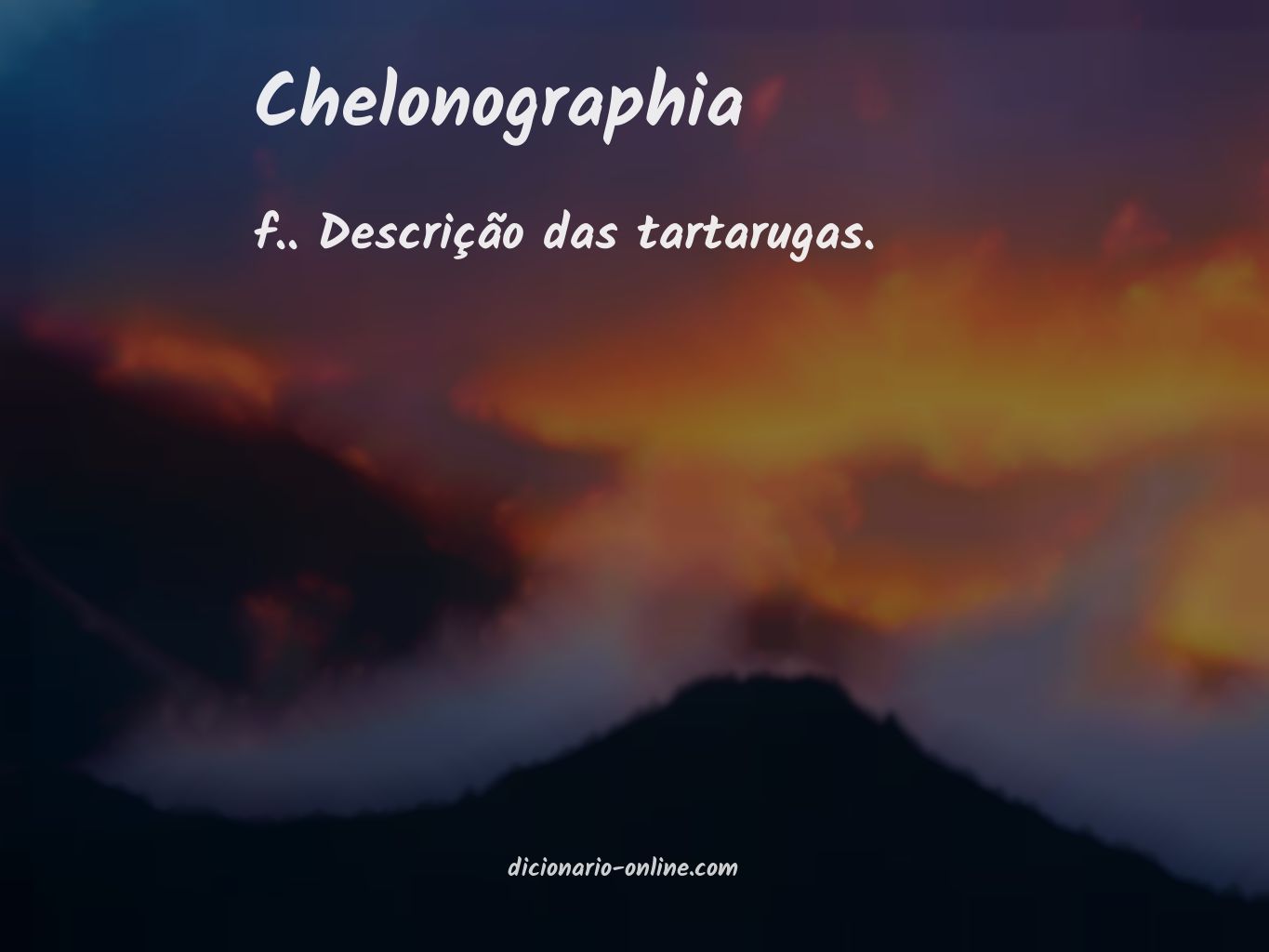 Significado de chelonographia