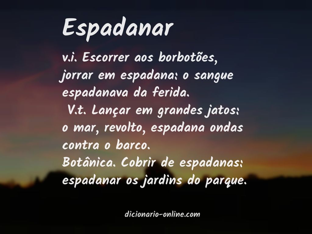 Significado de espadanar