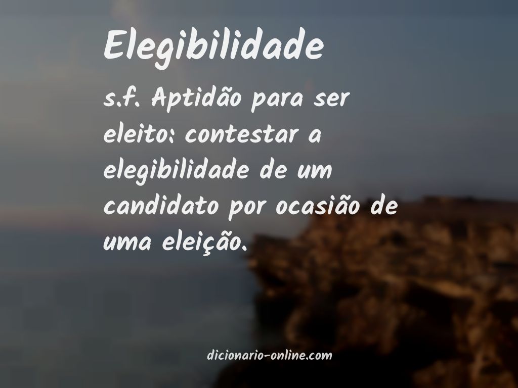 Significado de elegibilidade