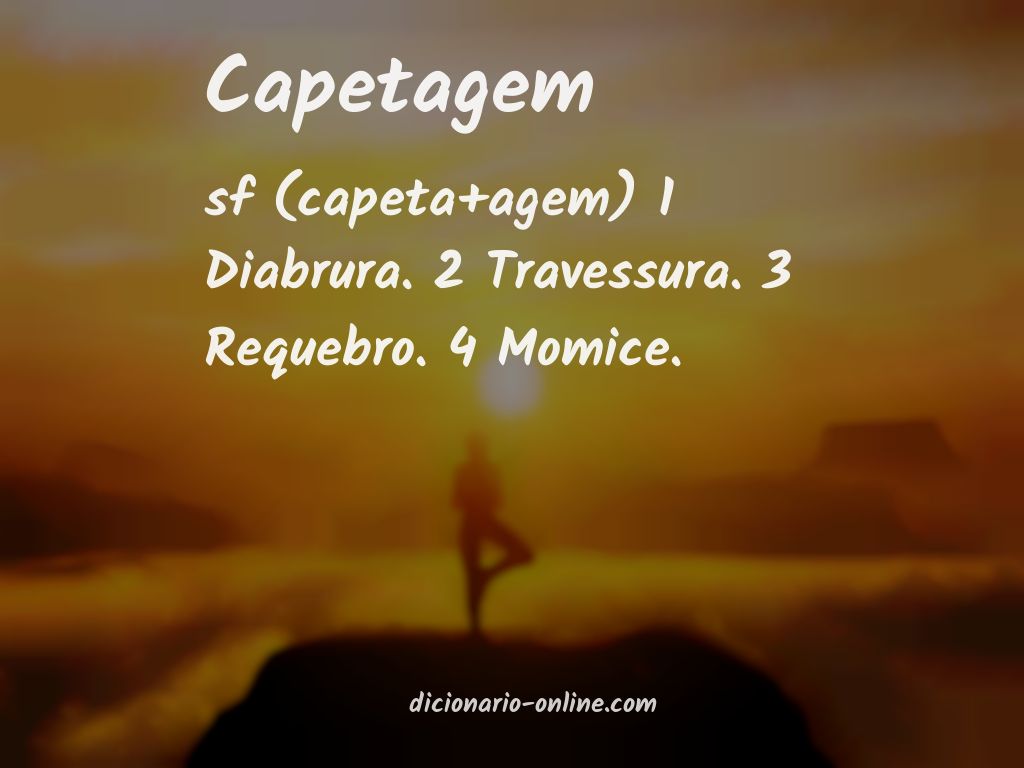 Significado de capetagem