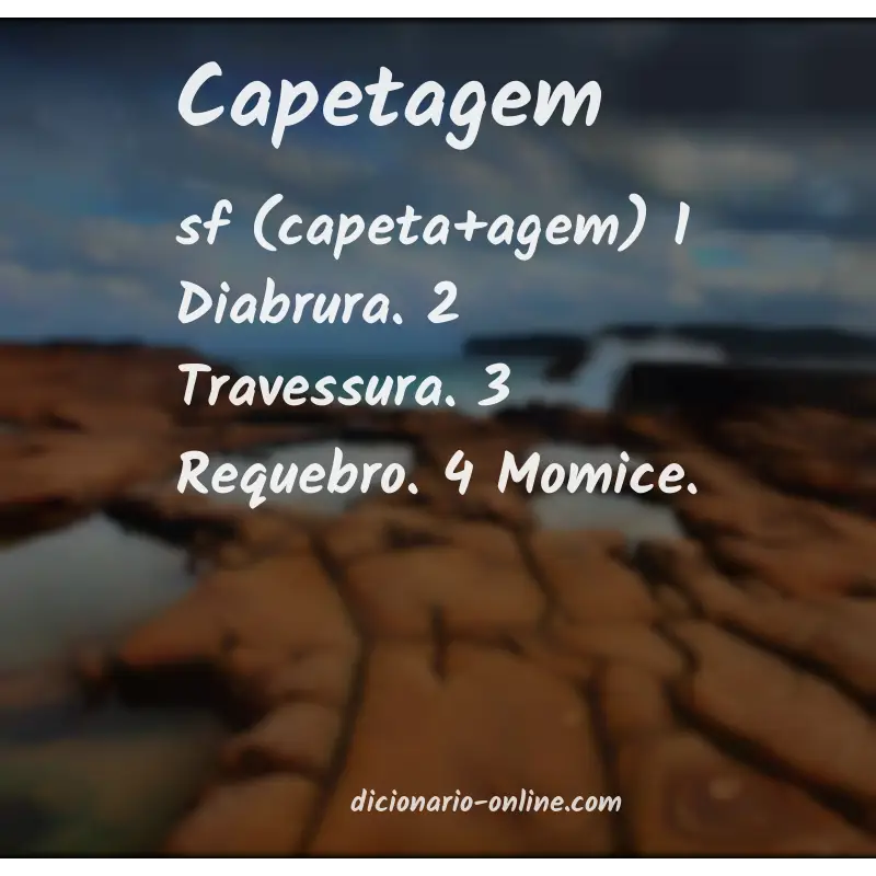 Significado de capetagem