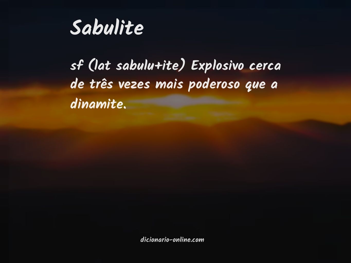 Significado de sabulite