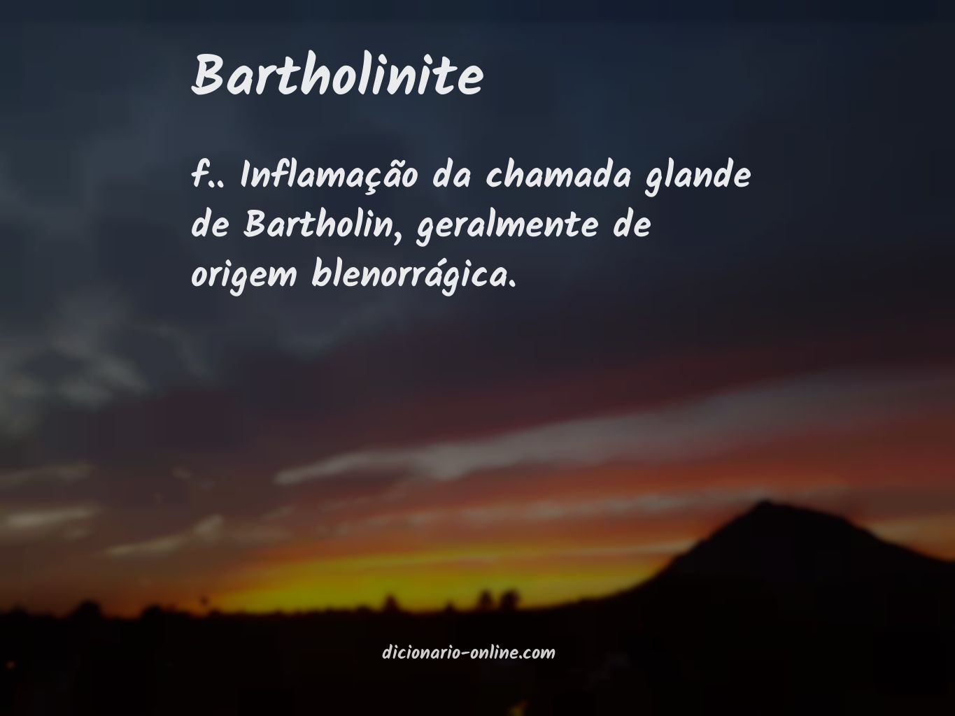 Significado de bartholinite