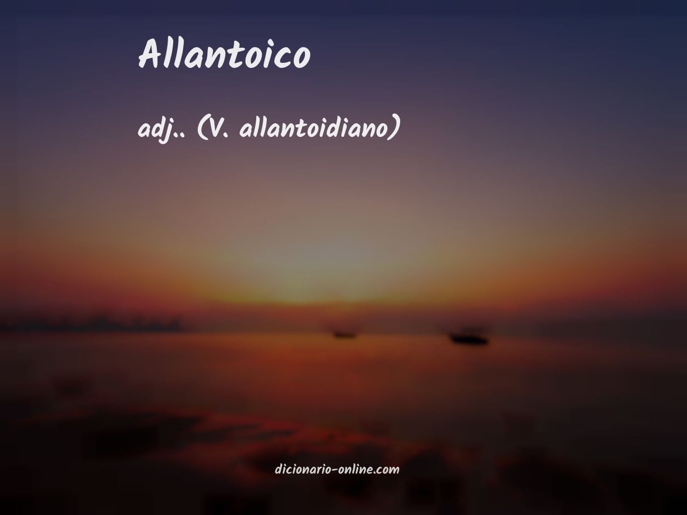 Significado de allantoico