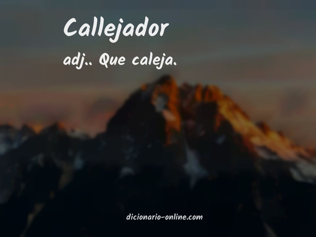 Significado de callejador