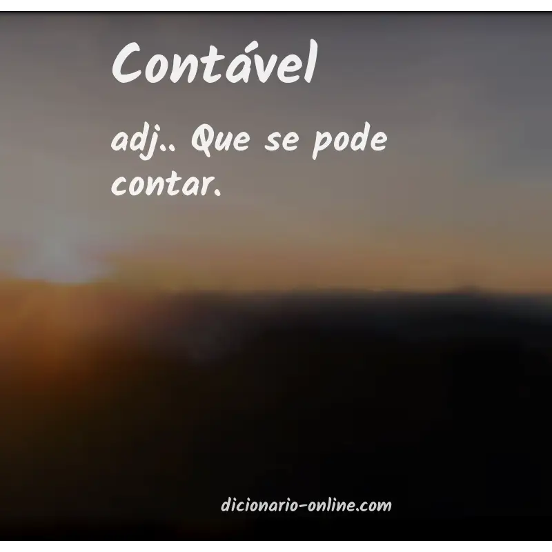 Significado de contável