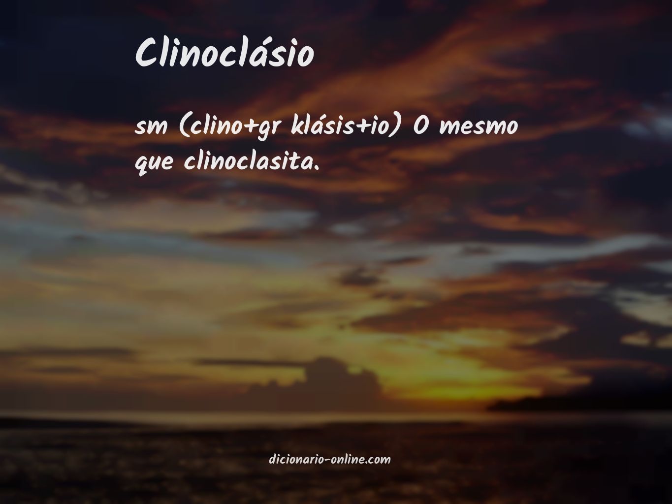 Significado de clinoclásio