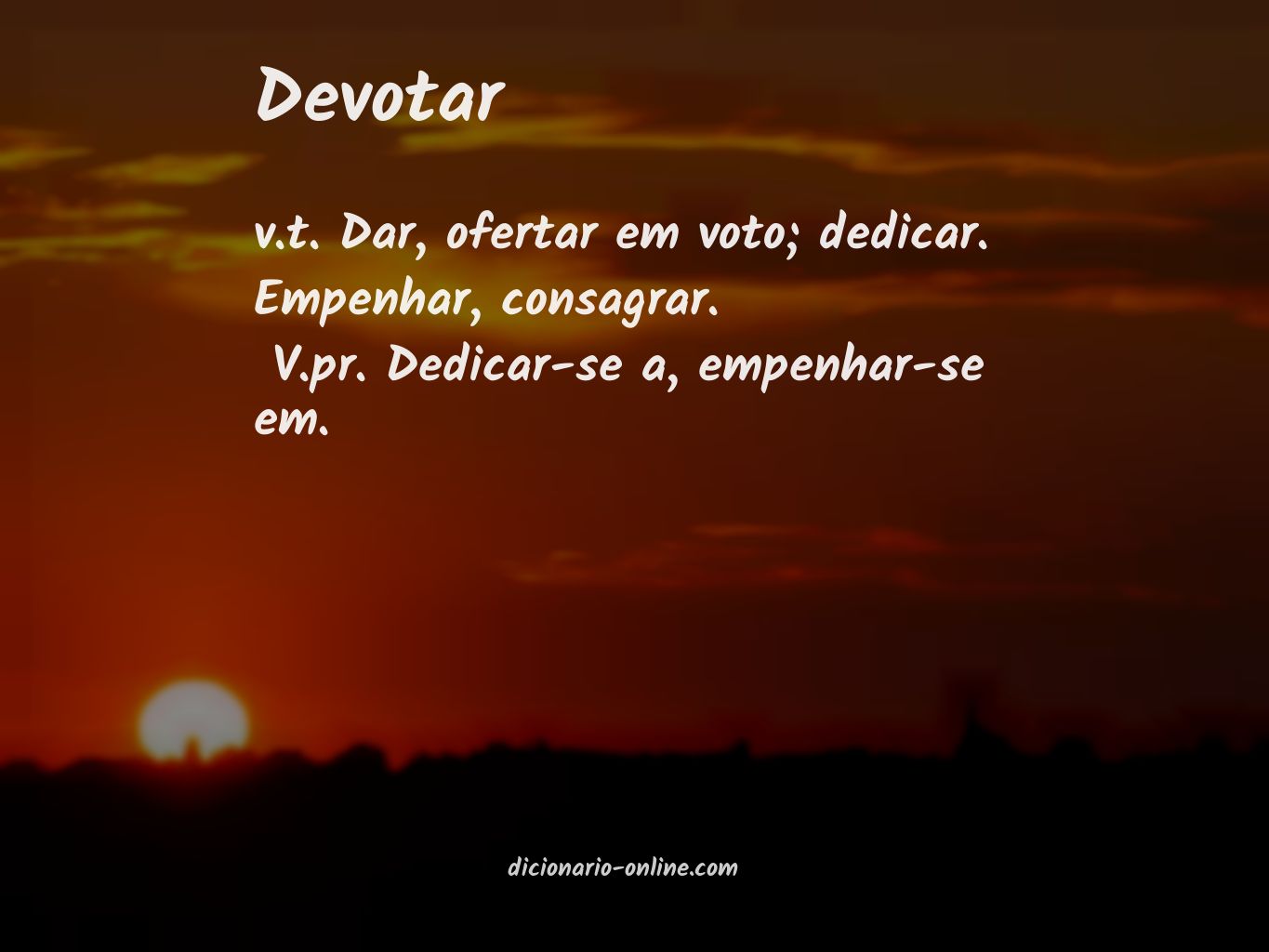 Significado de devotar