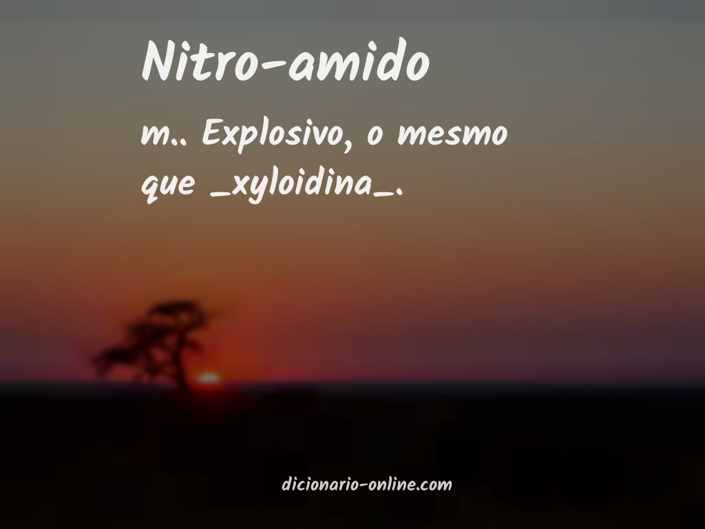 Significado de nitro-amido