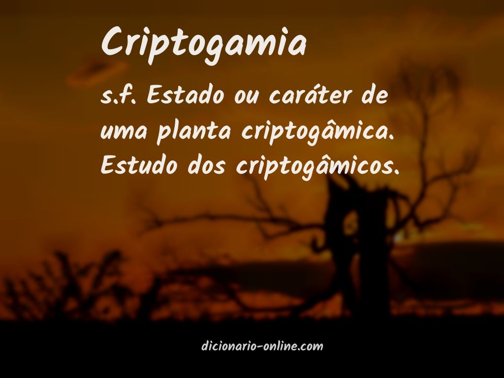 Significado de criptogamia