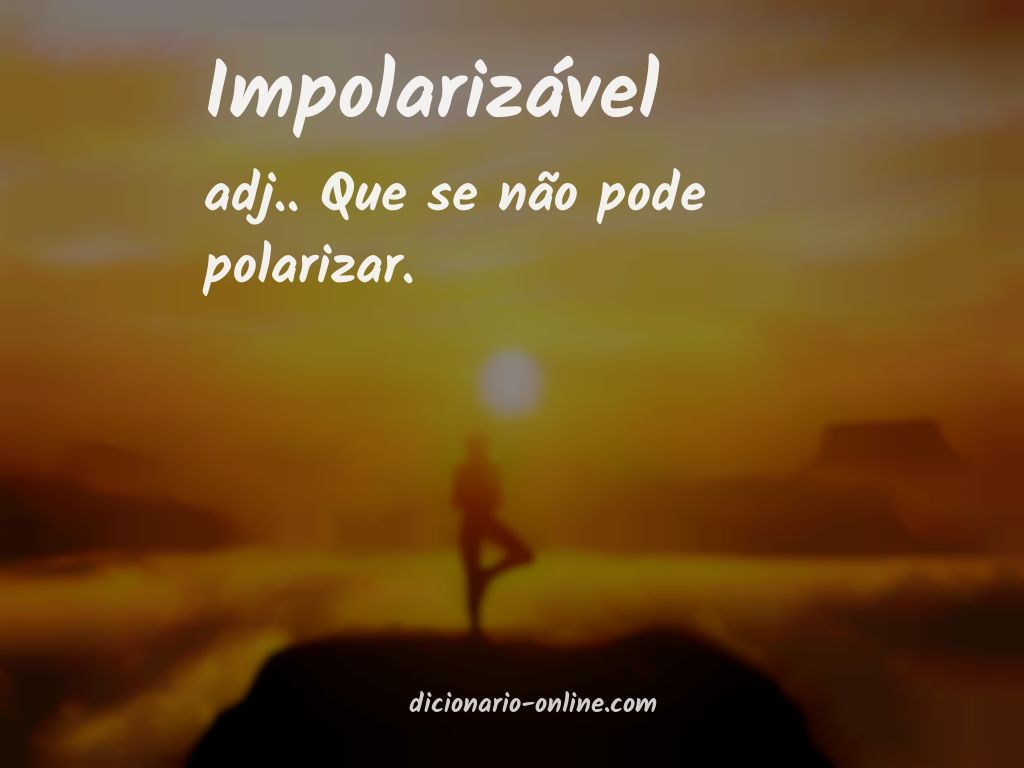 Significado de impolarizável