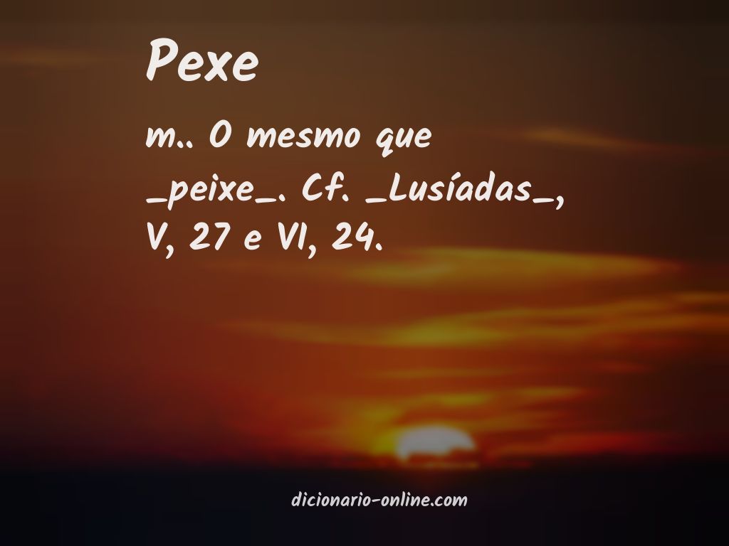 Significado de pexe