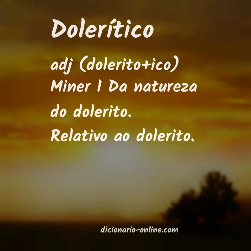 Significado de dolerítico