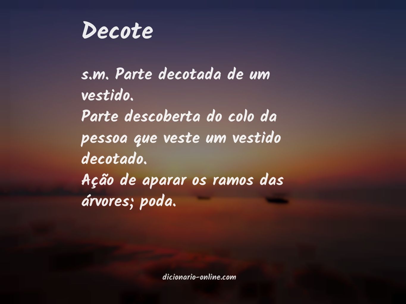 Significado de decote