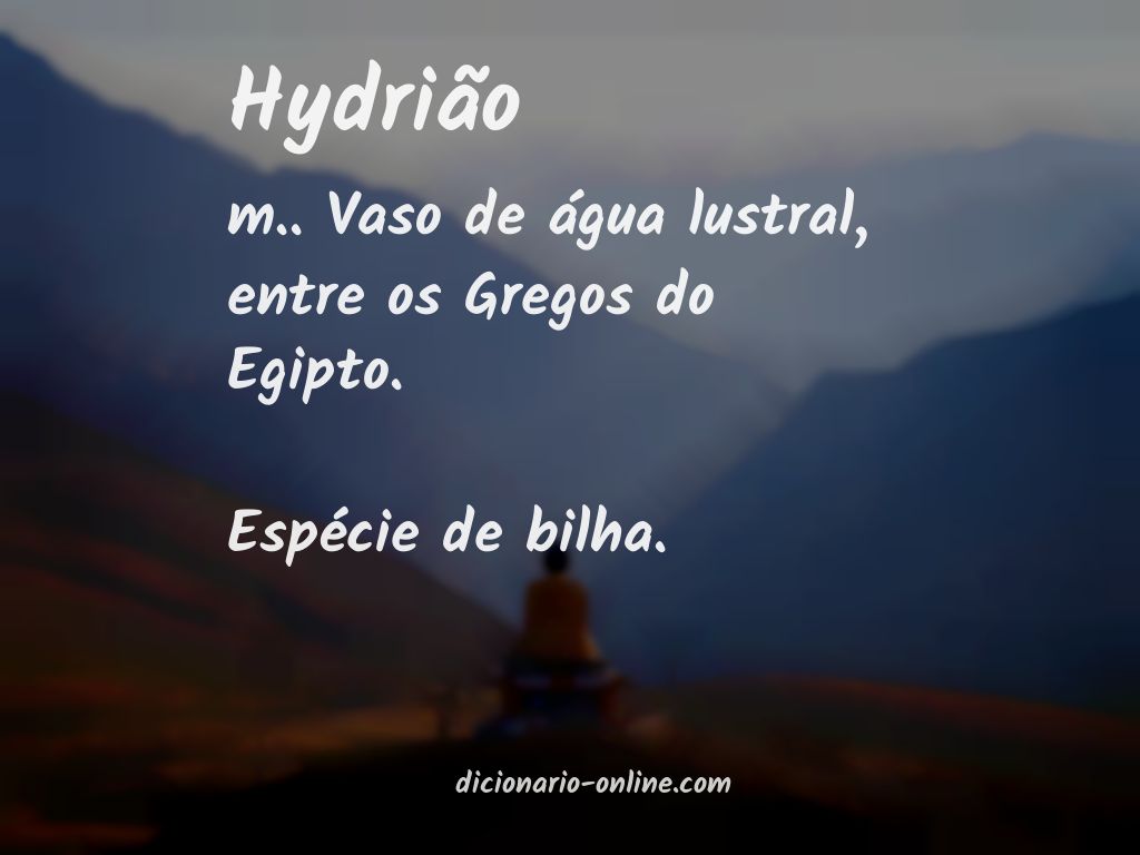 Significado de hydrião