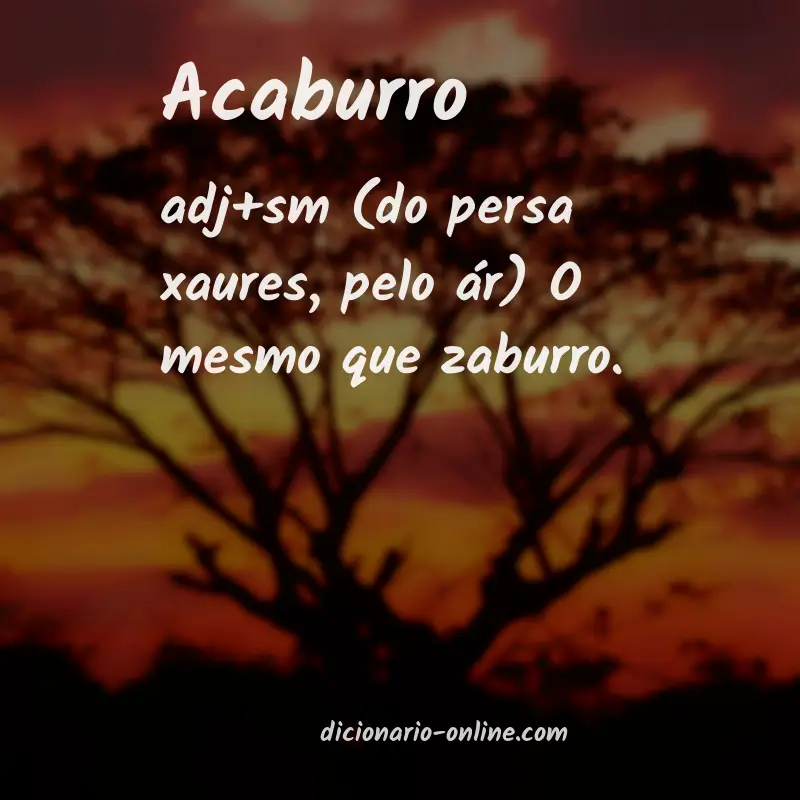 Significado de acaburro