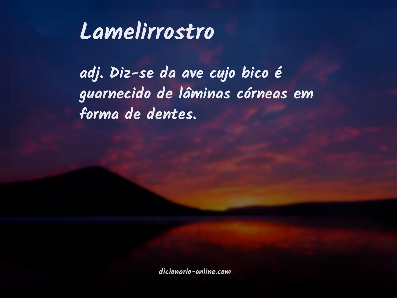 Significado de lamelirrostro