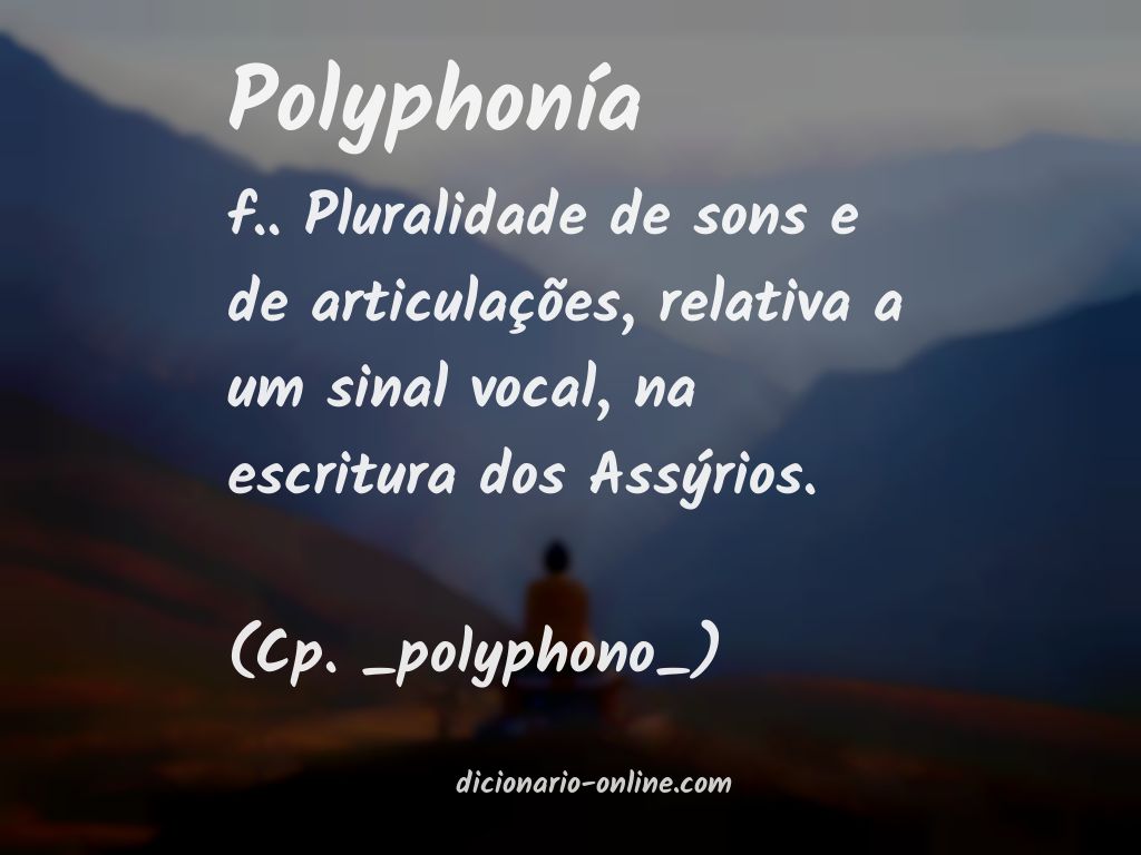 Significado de polyphonía