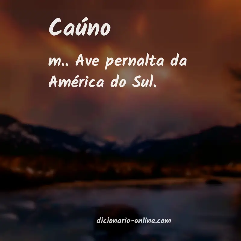 Significado de caúno