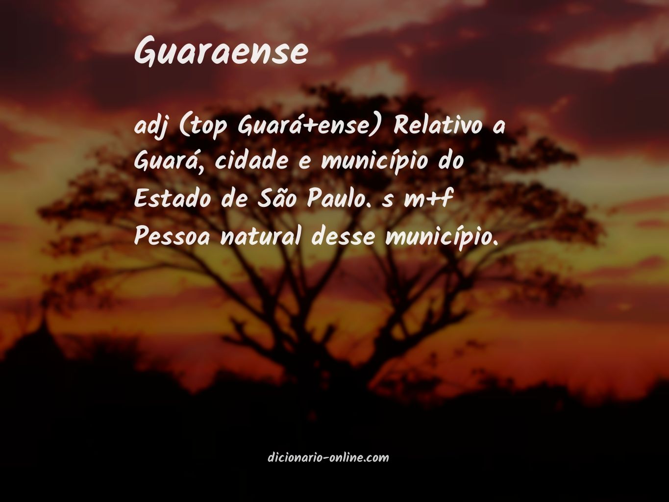 Significado de guaraense