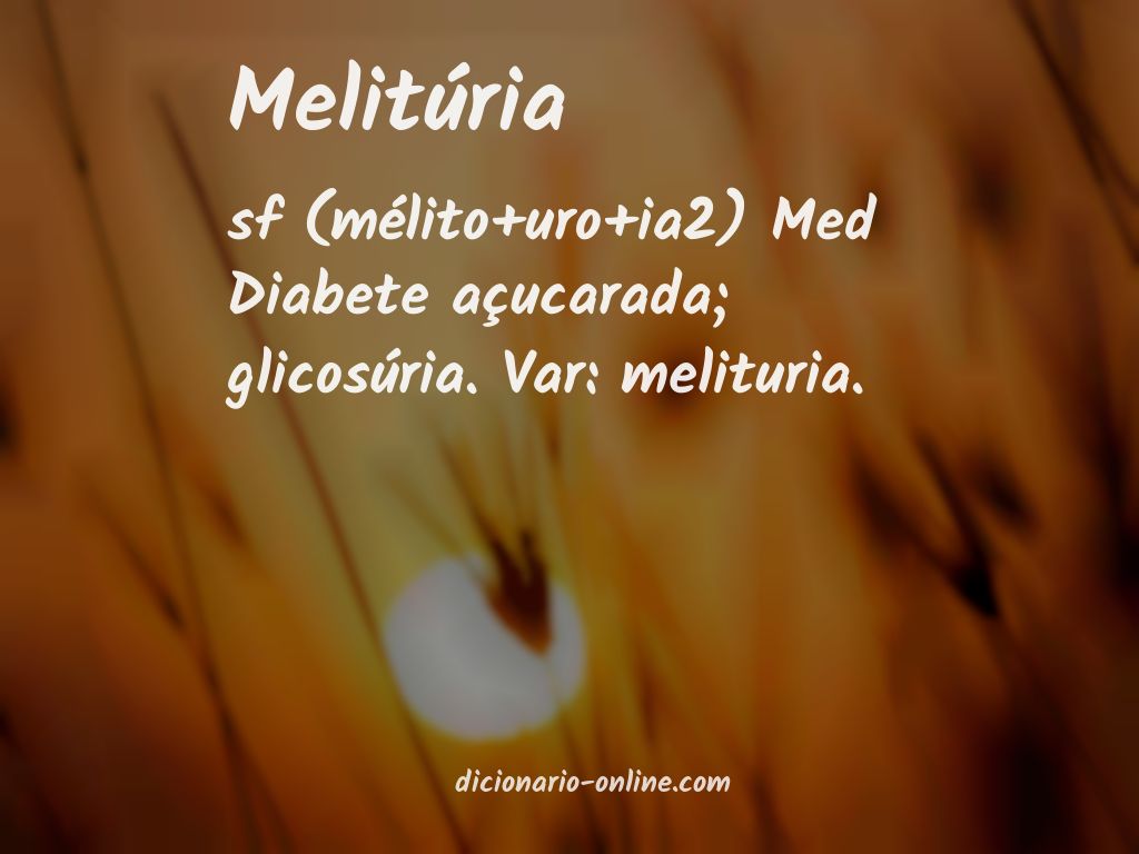 Significado de melitúria