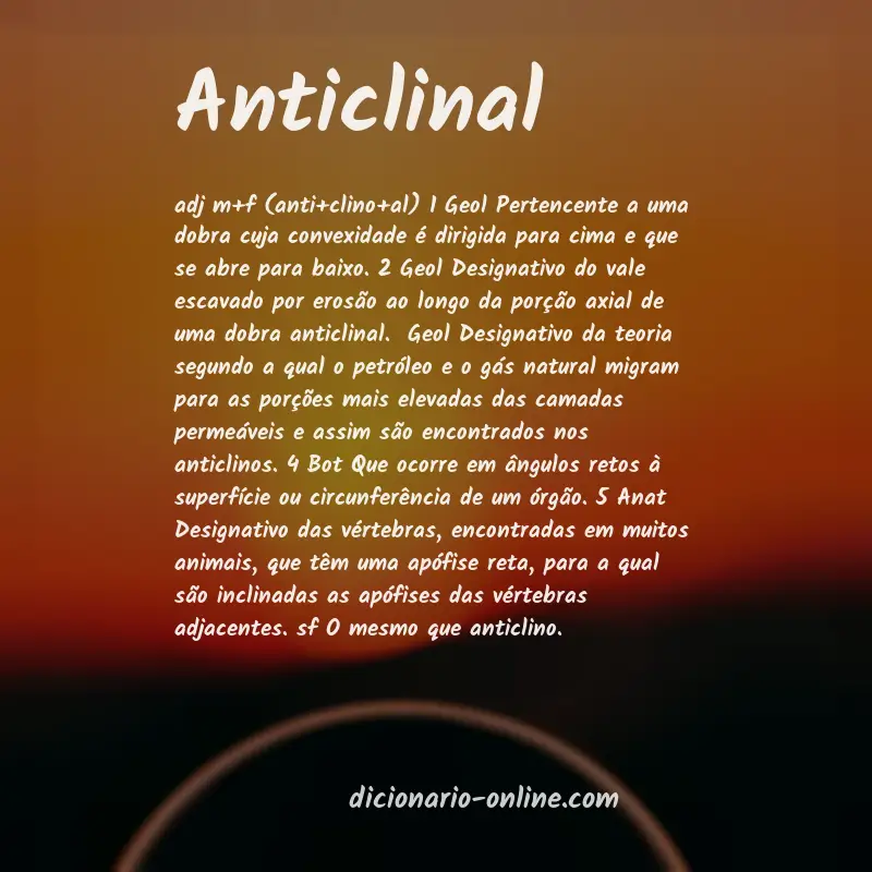 Significado de anticlinal