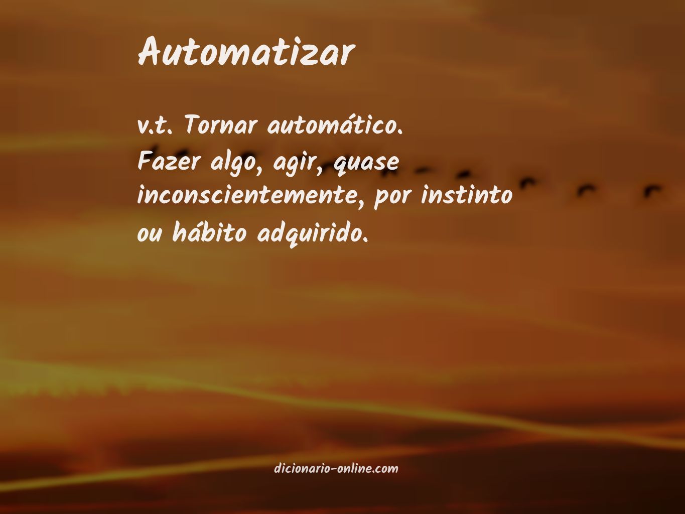 Significado de automatizar