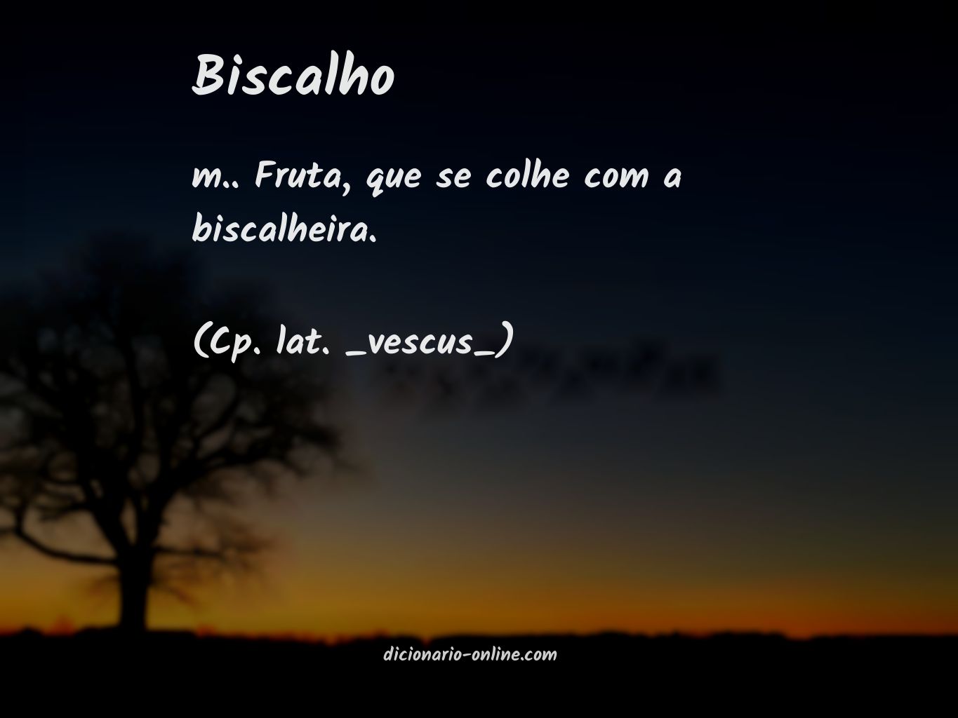 Significado de biscalho