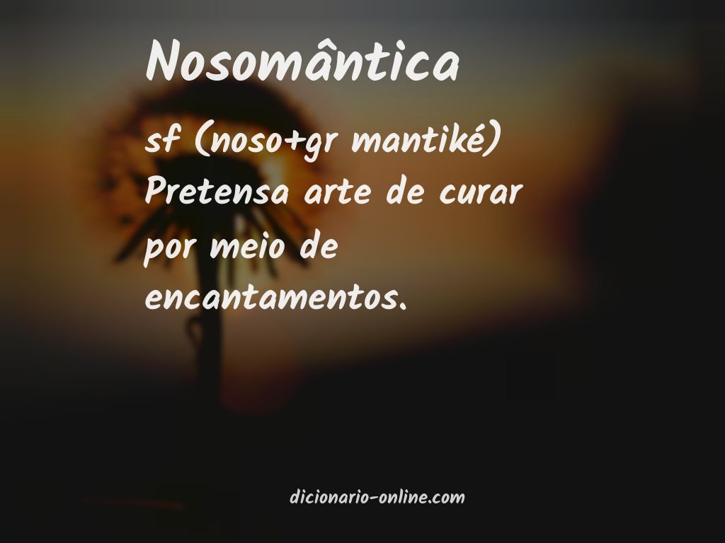 Significado de nosomântica