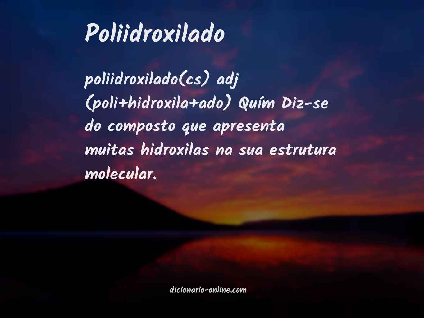 Significado de poliidroxilado