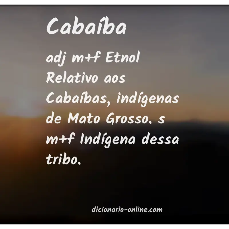 Significado de cabaíba