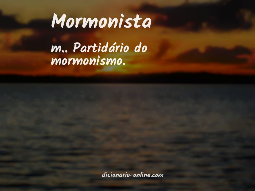 Significado de mormonista