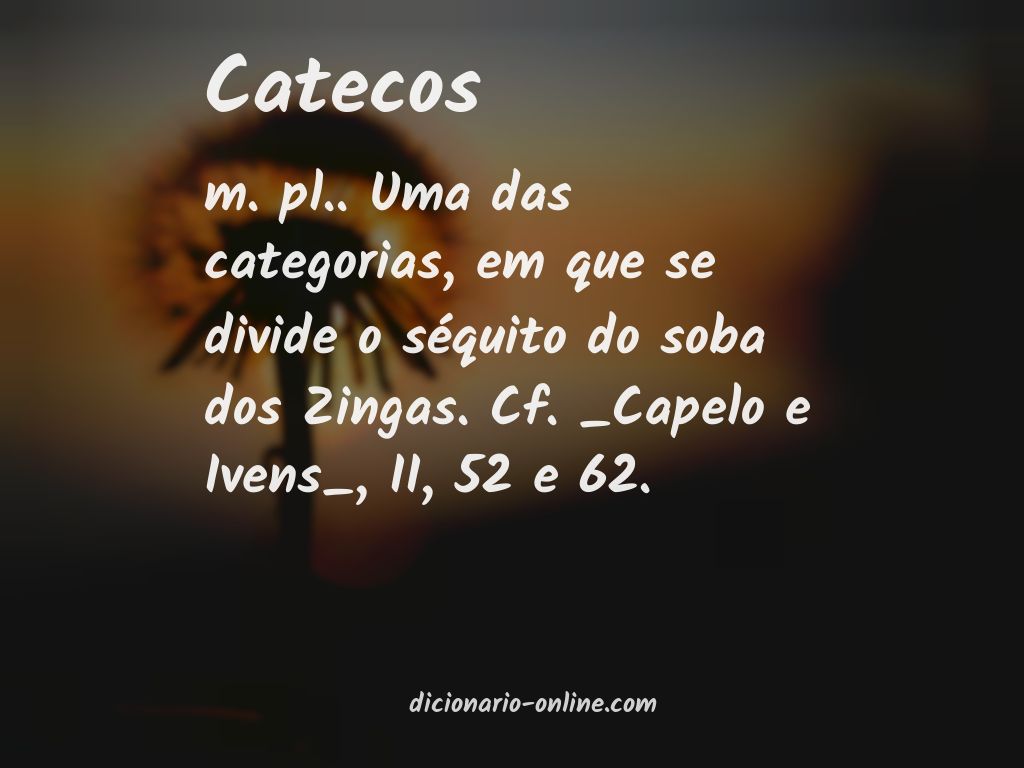 Significado de catecos