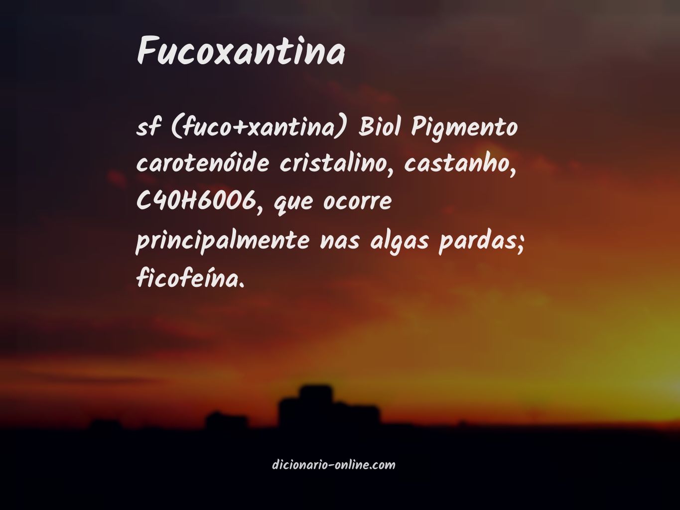 Significado de fucoxantina