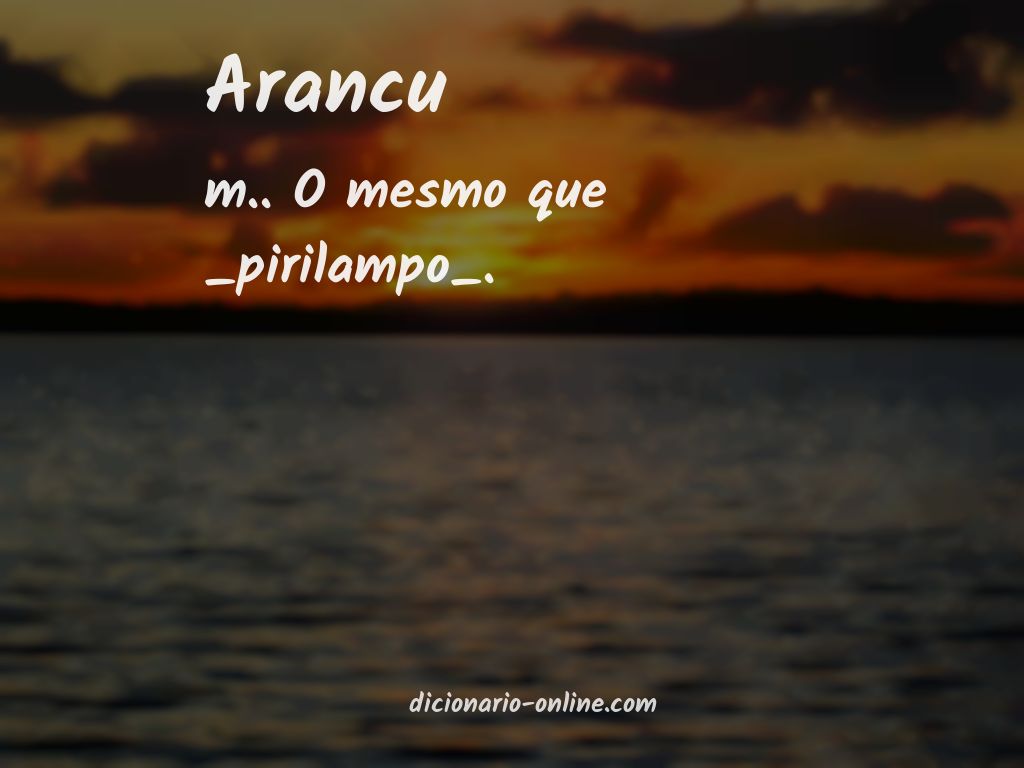 Significado de arancu