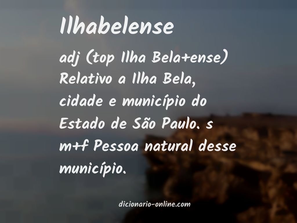 Significado de ilhabelense